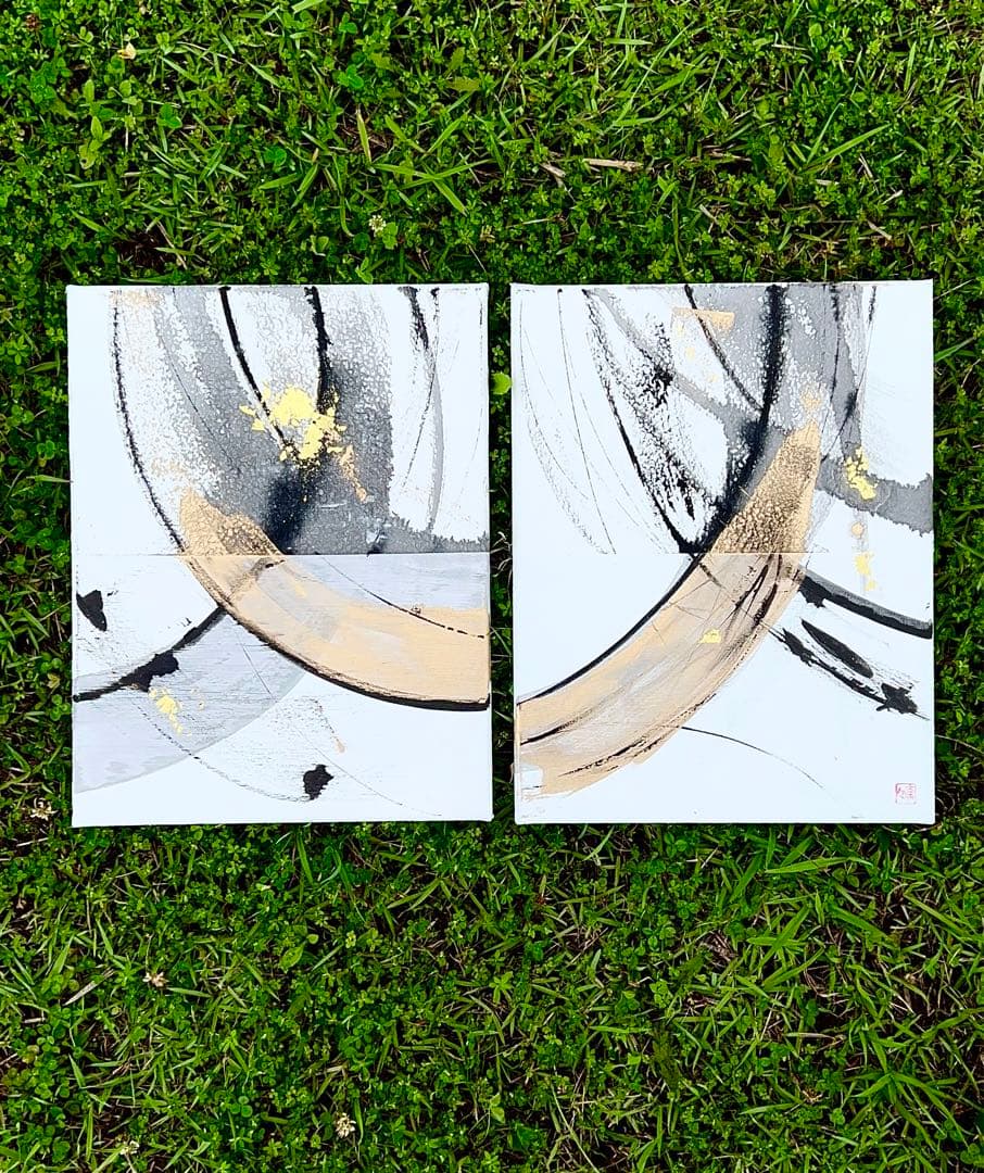 絵画　水墨画　インテリア　和風　アート　原画　墨　ホテル　旅館　ギフト　モダン