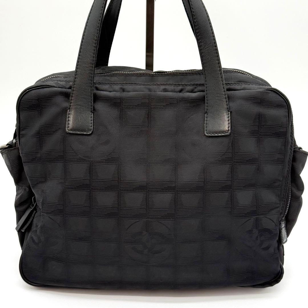 シャネル ニュートラベルライン ココマーク レザー 2way ハンドバッグ 黒