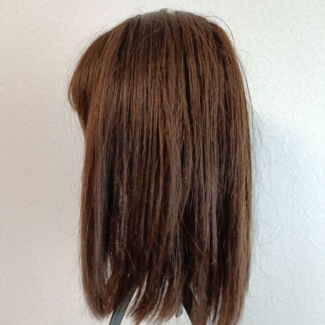 天使のレイヤーセミディ人毛MIX　チョコブラウン　リネアストリア