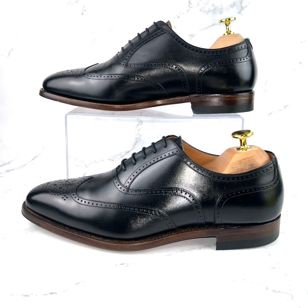 ✨極美品✨ スコッチグレイン ウィングチップ メダリオン 黒 24.5 3E