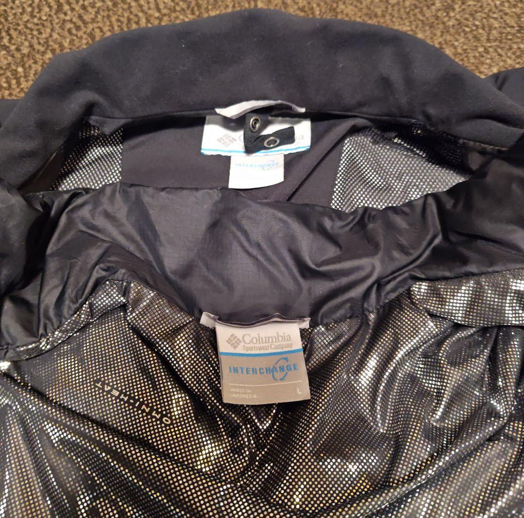 Columbia ダウンジャケット+防水ジャケット ブラックL