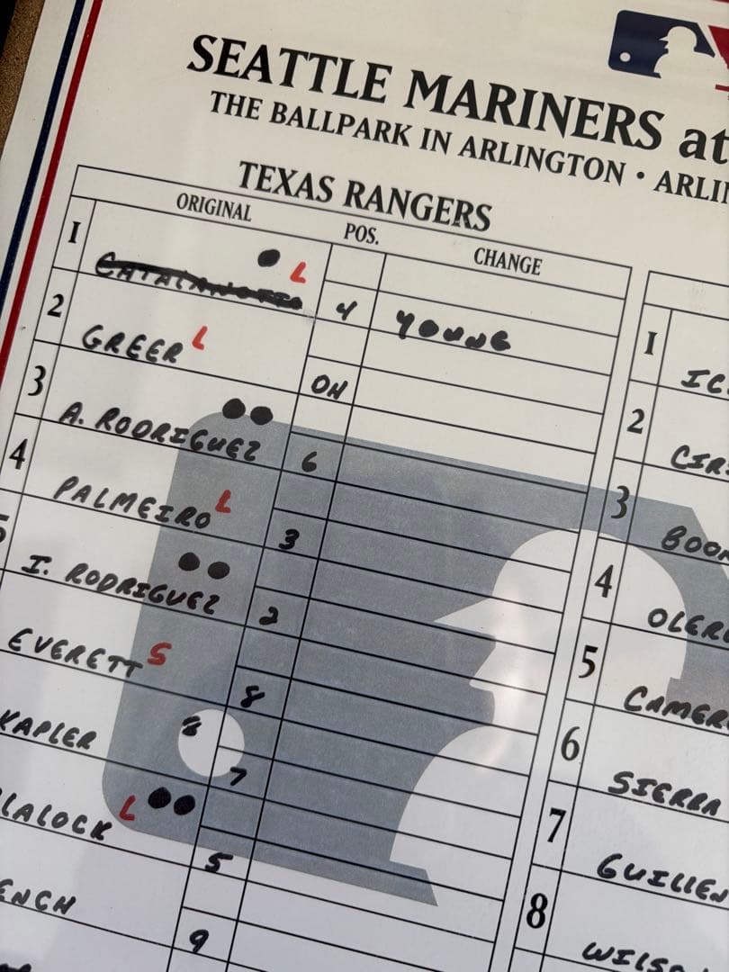 2002年 マリナーズ ラインアップ カード イチロー 佐々木 長谷川 Aロッド