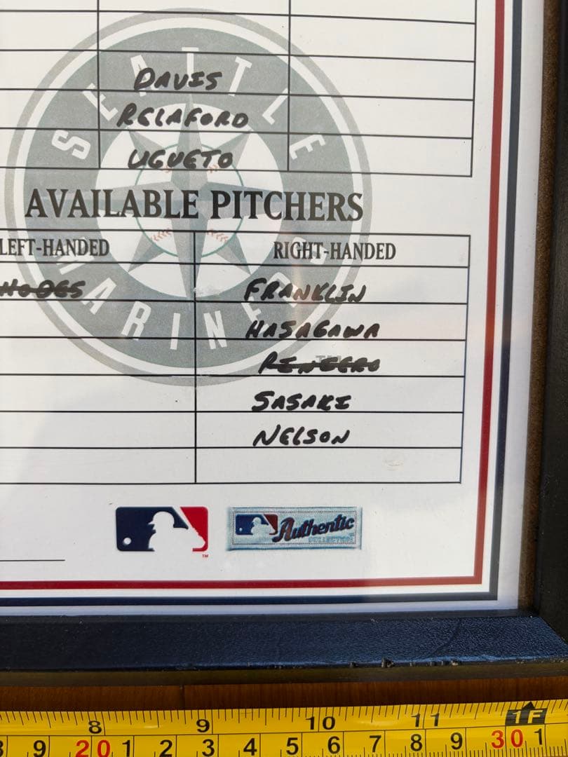 2002年 マリナーズ ラインアップ カード イチロー 佐々木 長谷川 Aロッド