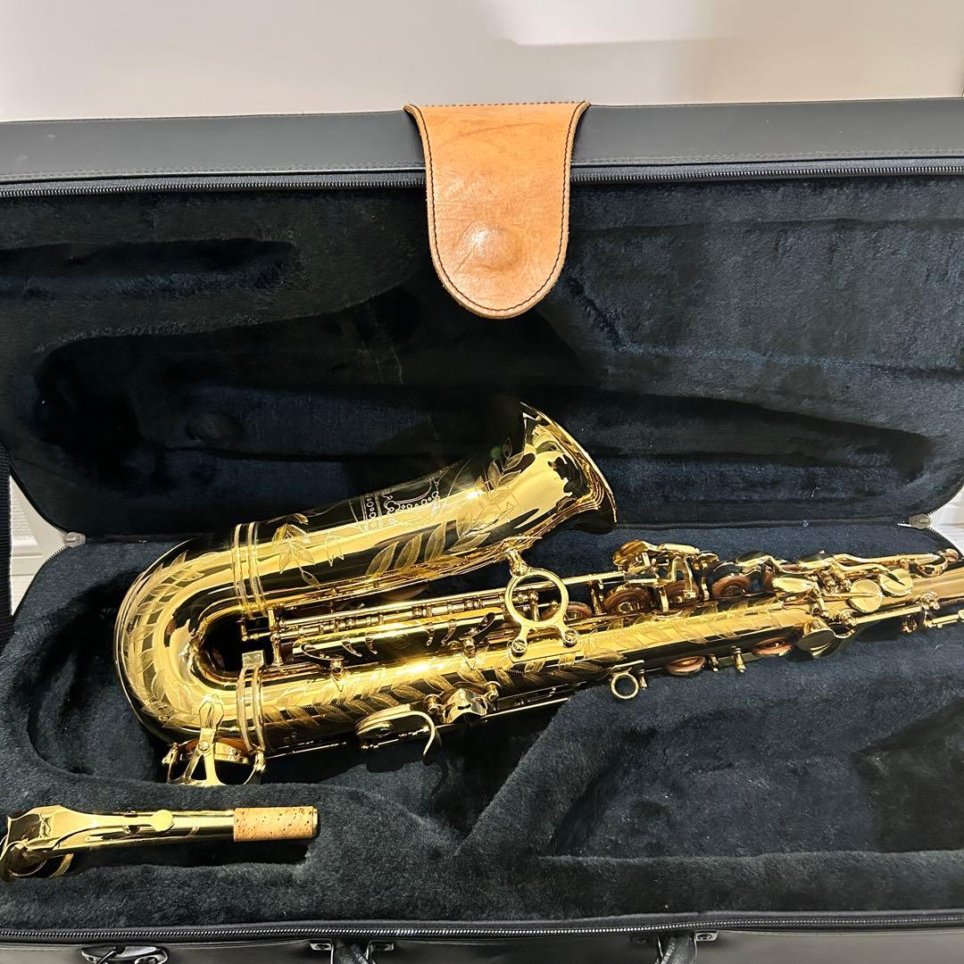 【最上位】Festi Crest A 島村　アルトサックス 手彫り 本革ケース