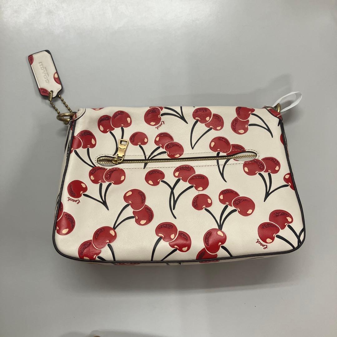 E1-1-01 COACH チェリー柄 ショルダーバッグ