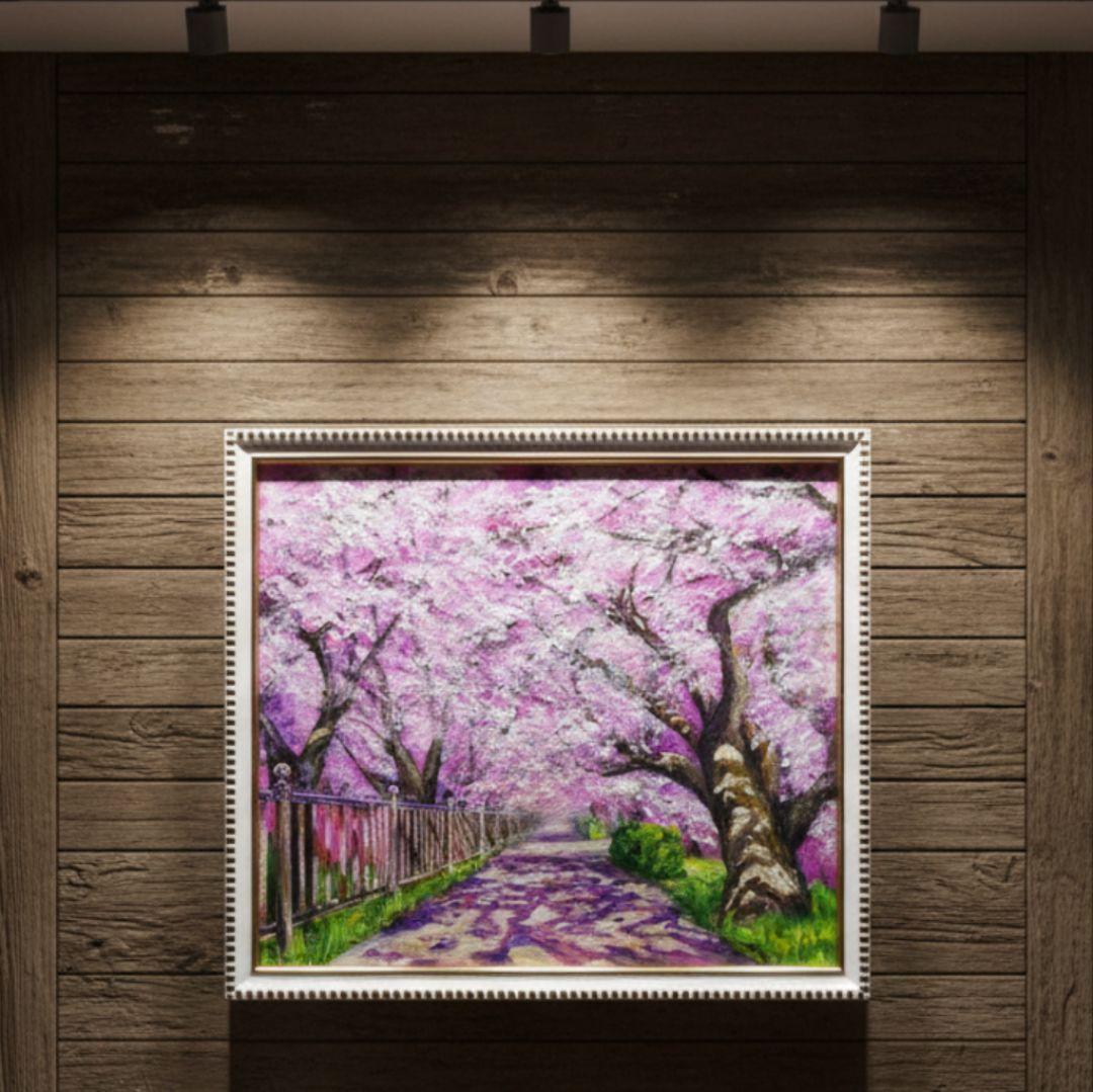 油絵 油彩 油彩画 絵 絵画 【春のトンネル】