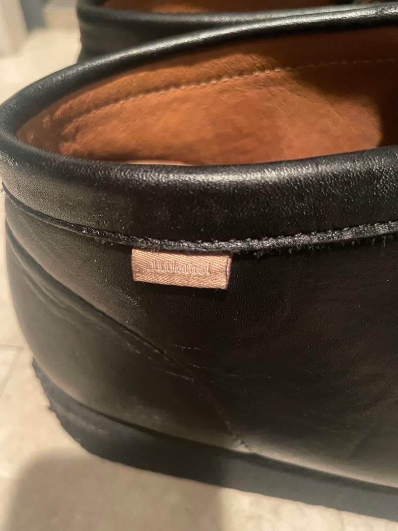 jjjjound パドモア&バーンズ モカシン 黒 レザー UK9 ワラビー