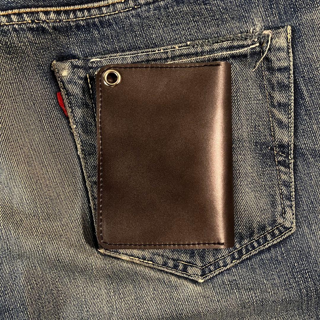 お札が折れない！ミドルトラッカーウォレット シルバー925 アポロコンチョ