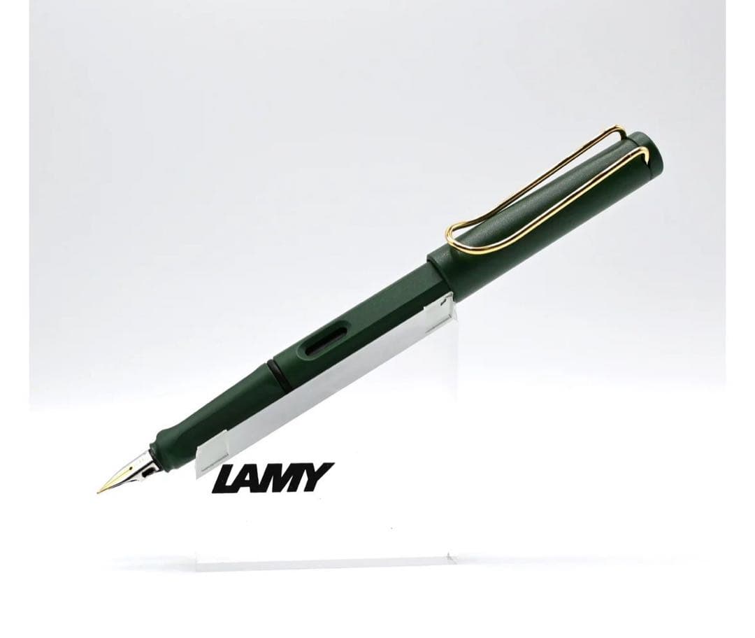 【440本限定】LAMY サファリフィールドグリーンゴールドクリップ 14金ニブ 趣味文20周年記念】ラミー サファリ フィールドグリーン ゴールド