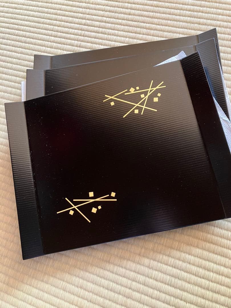 茶道具 象彦　懐石 松葉　折れ敷き盆 吹上盆 給仕盆　5枚