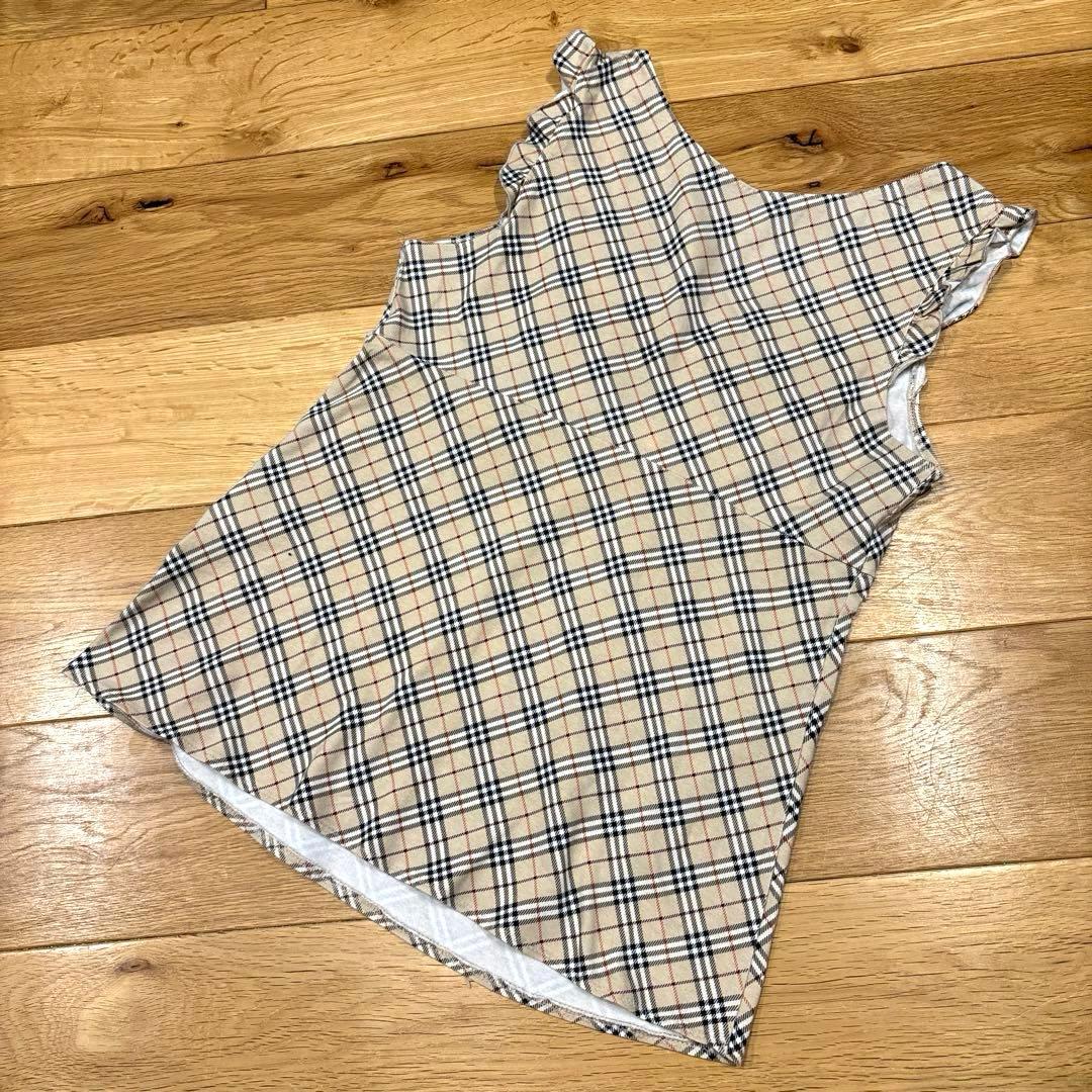 【バーバリーブルーレーベル】✳︎かわいいフリル ノバチェック柄タンクトップ✳︎38