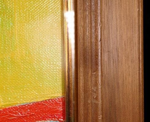 焔仁 「波路」 肉筆油彩10号 三越取扱シール　真作保証