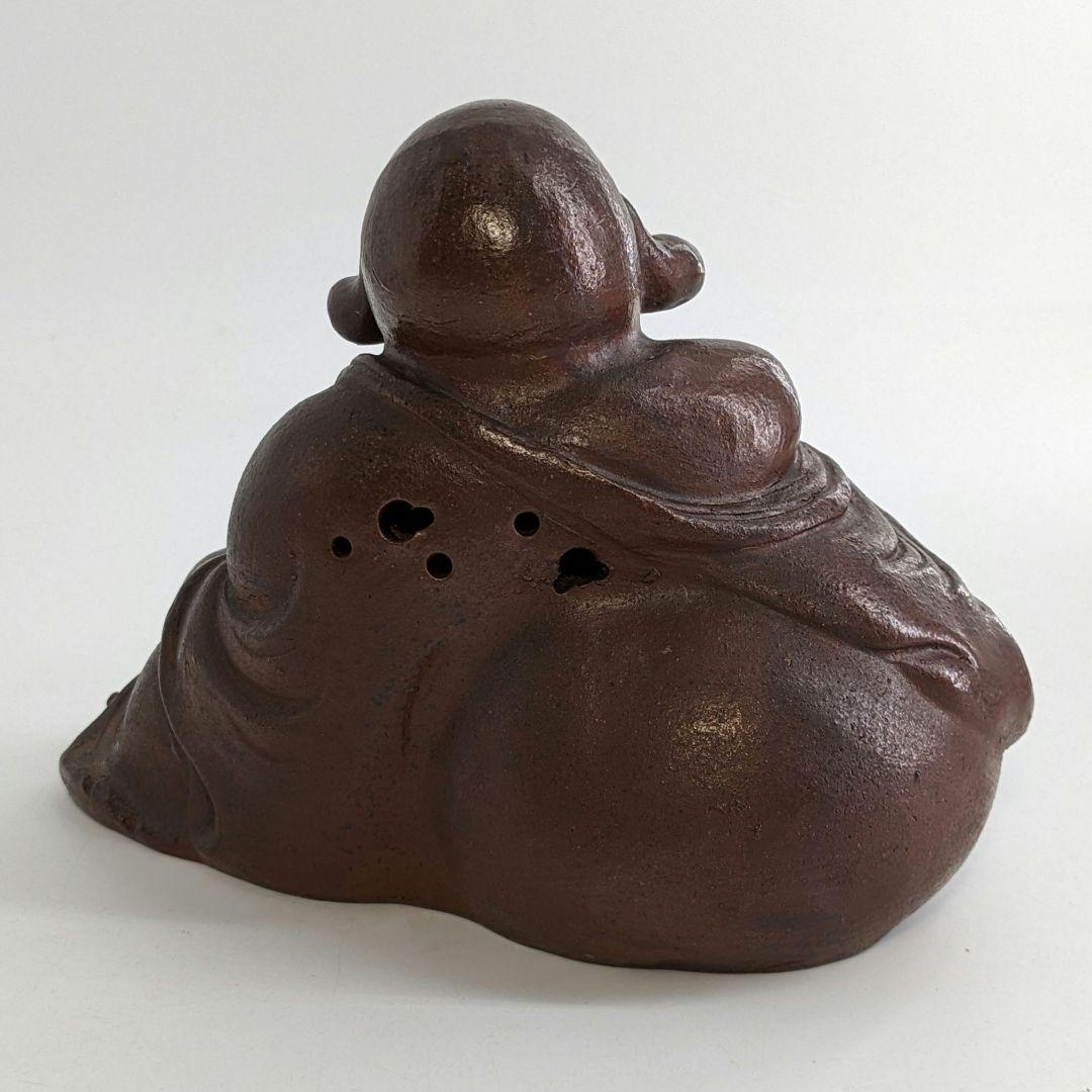 備前焼 布袋香炉 合箱 伏香炉 布袋様 七福神 置物 縁起物 香道具 工芸品