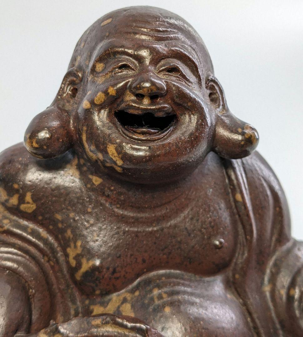 備前焼 布袋香炉 合箱 伏香炉 布袋様 七福神 置物 縁起物 香道具 工芸品