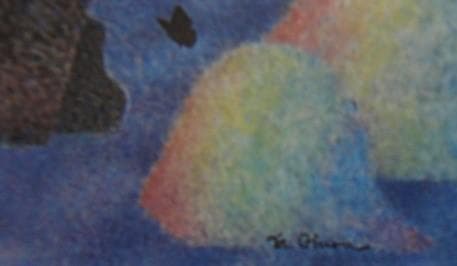 小原稔【航路にのり】希少画集画、状態良好、新品高級額装付