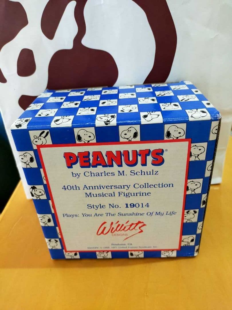 Willitts社 レア スヌーピー 40周年 ビンテージ 陶器 オルゴール