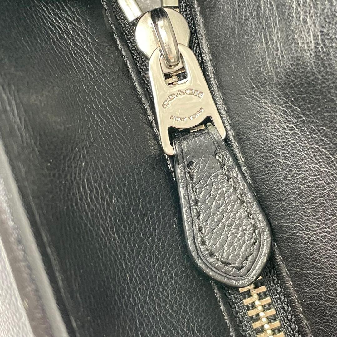 COACH コーチ ビジネスバッグ トートバック2way A4 ブラックネイビー