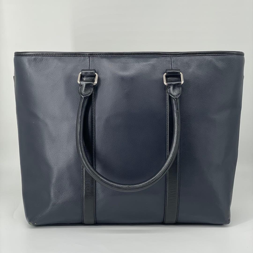COACH コーチ ビジネスバッグ トートバック2way A4 ブラックネイビー
