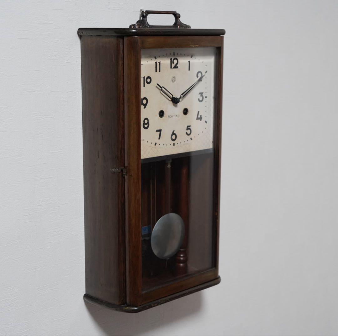 愛知時計　ボンボン時計　柱時計　動作品　メンテナンス済　昭和　レトロ