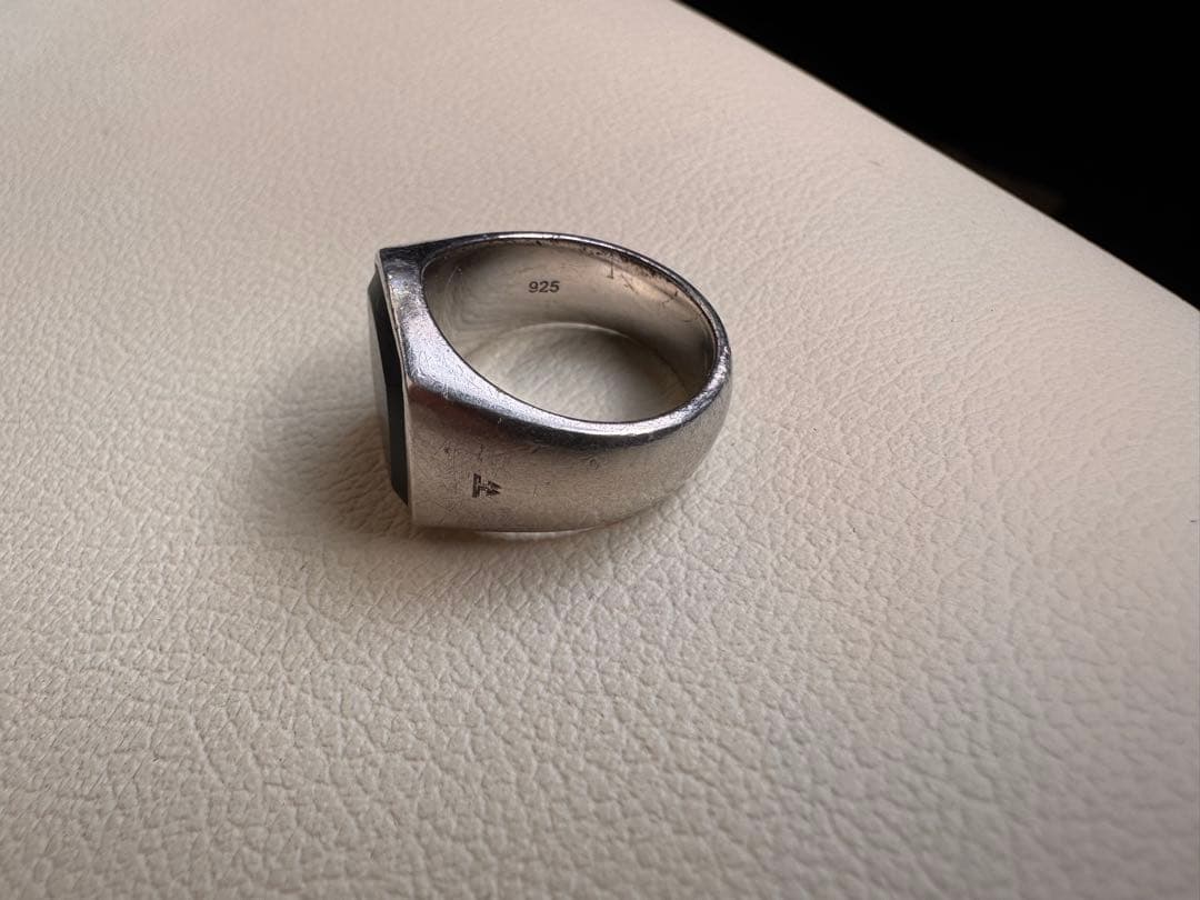 TOM WOOD リング　Cushion Black Onyx 14号