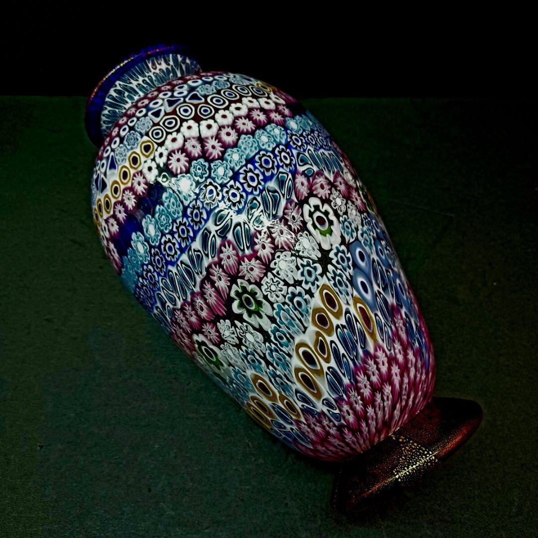 MURANO 大型 ムラノ ミルフィオリ 花瓶 オブジェの通販はau PAY