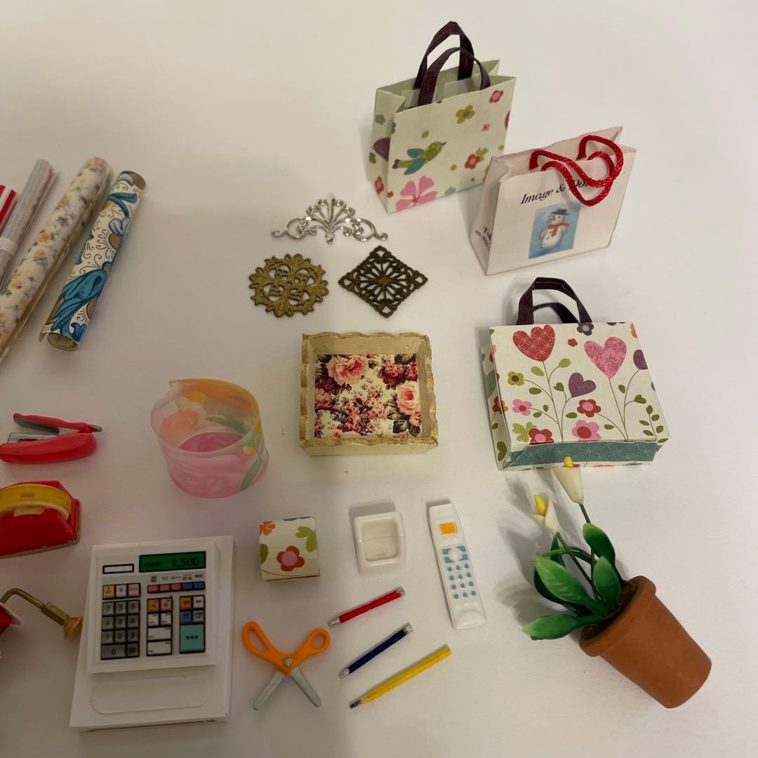 1/12ドールハウス&リーメント ミニチュア●雑貨屋 ショップ レジ テーブル