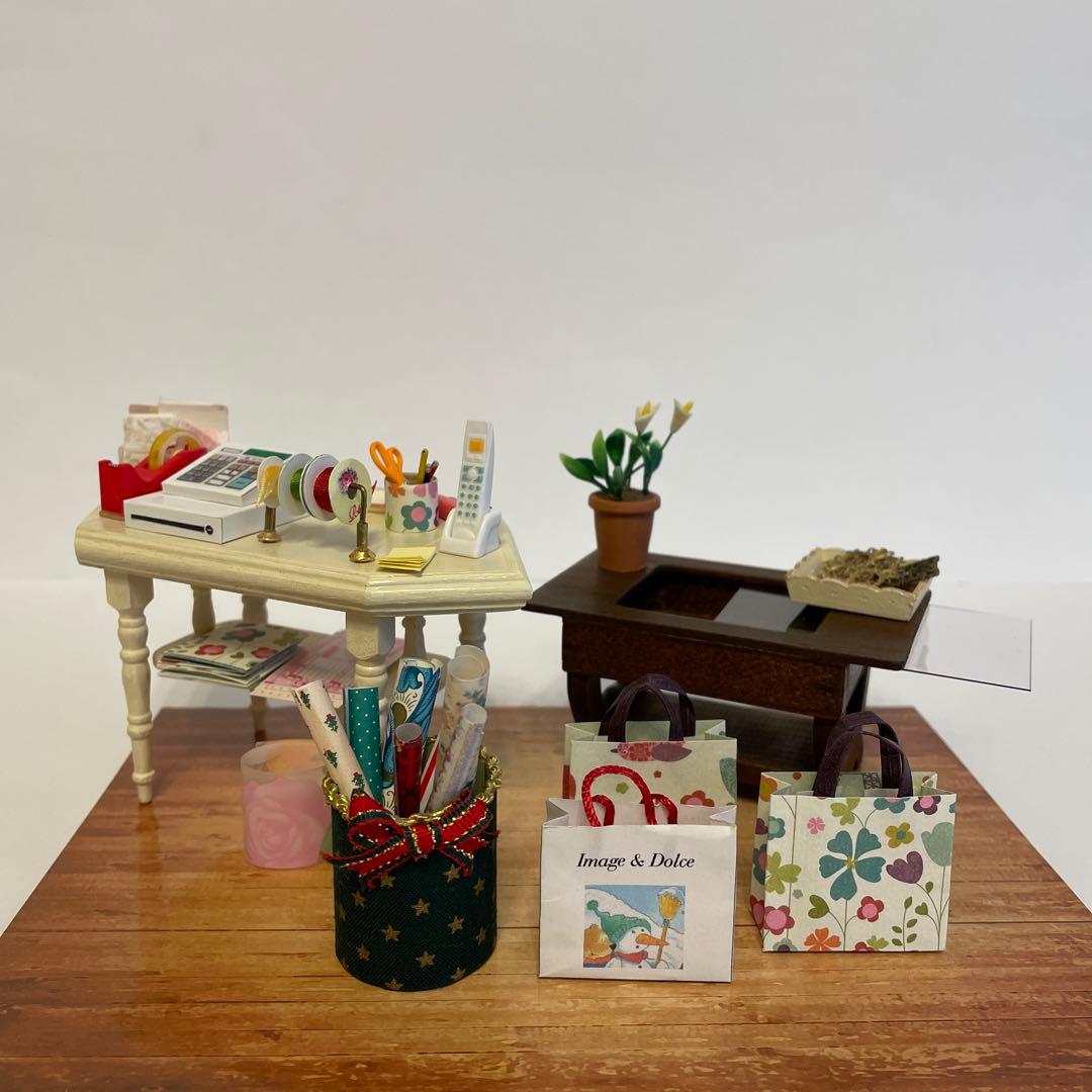 1/12ドールハウス&リーメント ミニチュア●雑貨屋 ショップ レジ テーブル