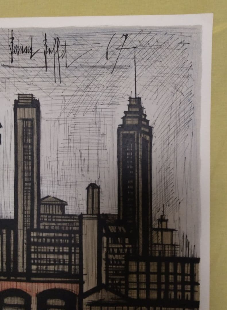 ベルナール·ビュッフェ 【ニューヨーク】 オリジナルリトグラフ