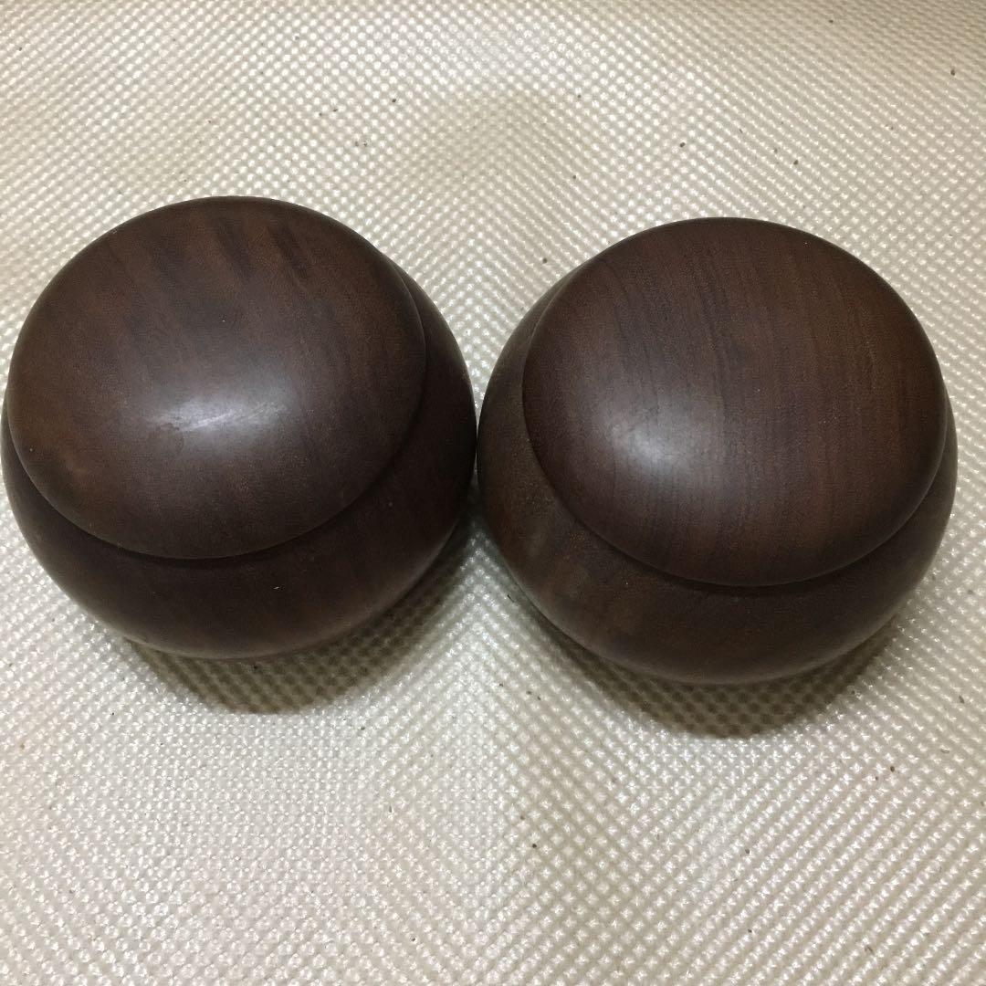 0187 碁石 蛤白 那智黒 10.4mm37号 Go pieces Go