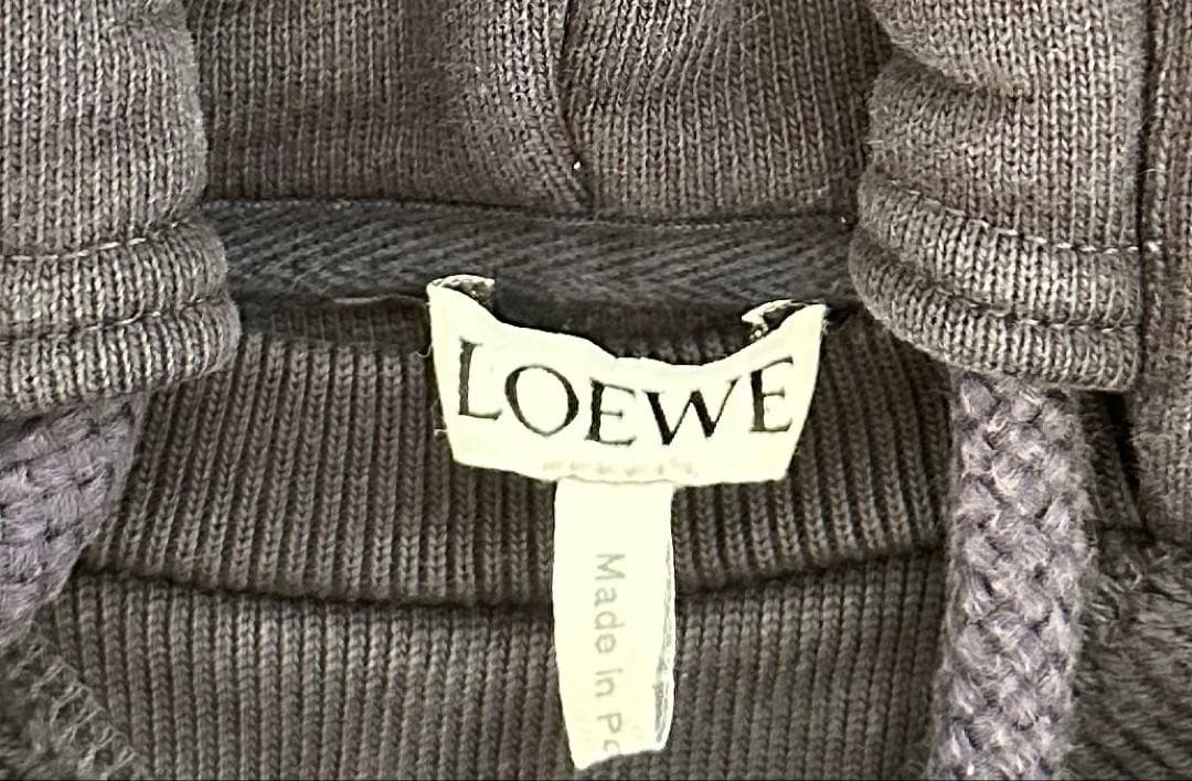 希少✨️ LOEWE アナグラム ビックロゴ刺繍 パーカー L ロエベ ネイビー
