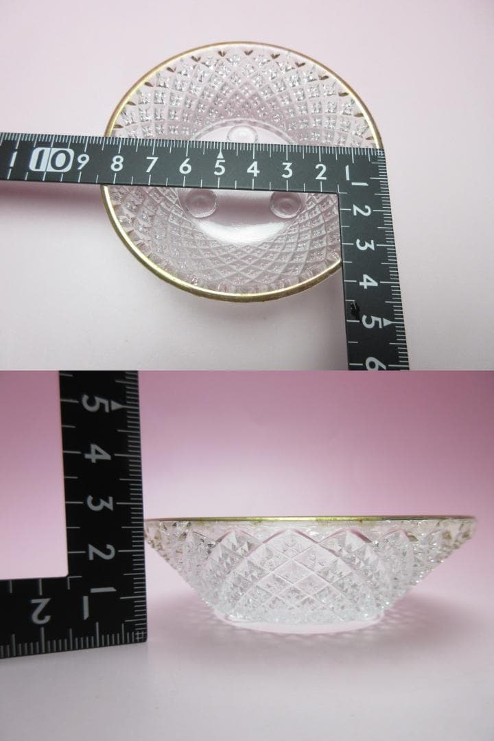 江戸ガラス ギヤマン 金縁 花魚子模様 小鉢 盃 6客 70307 - メルカリ