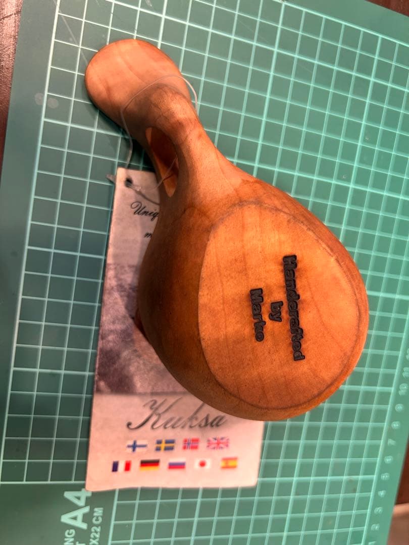 ②カーリーバーチ無垢　ククサ　ブッシュクラフト　パッカタイデククサ