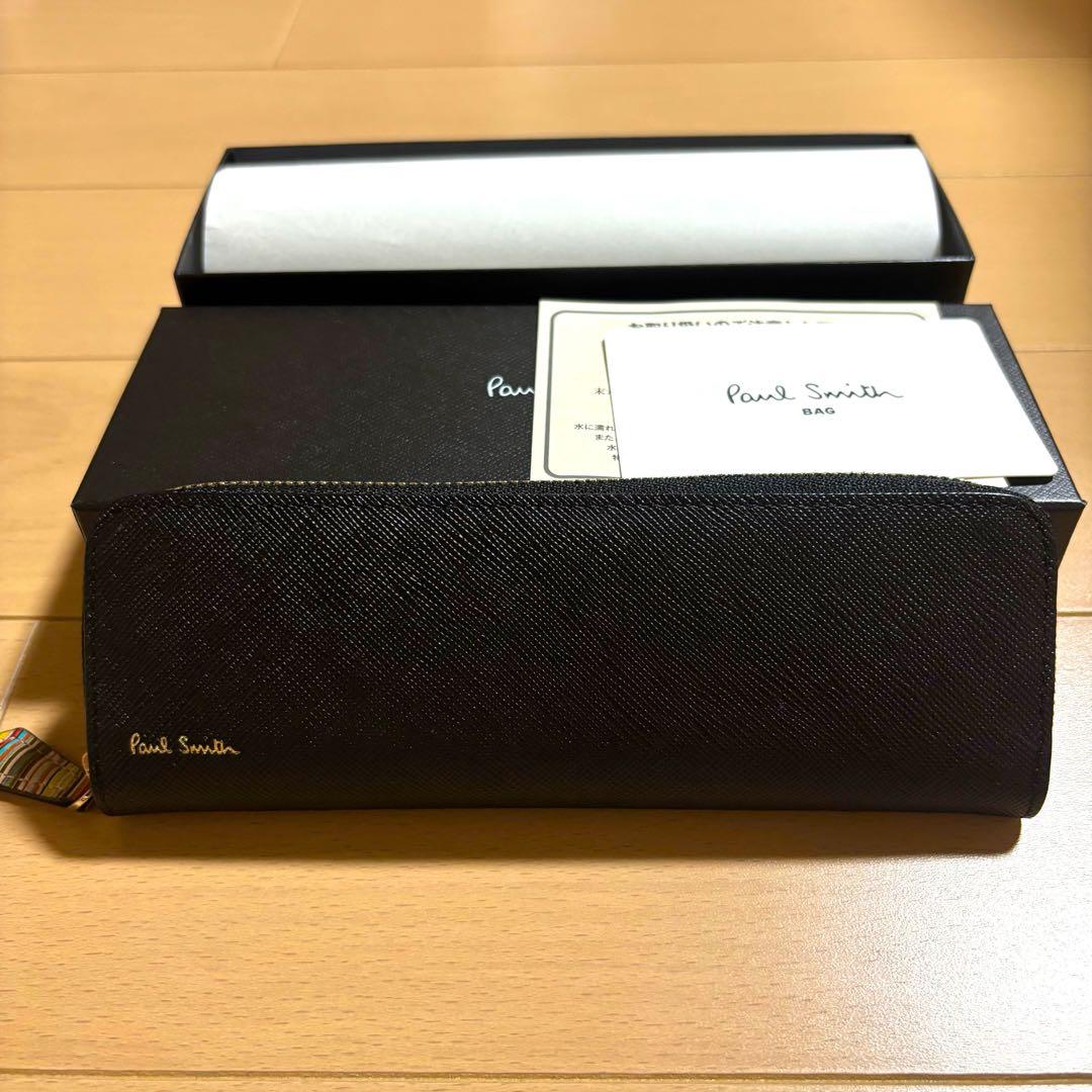 Paul Smith ジップストローグレイン　ペンケース　ほぼ未使用　黒　完売品