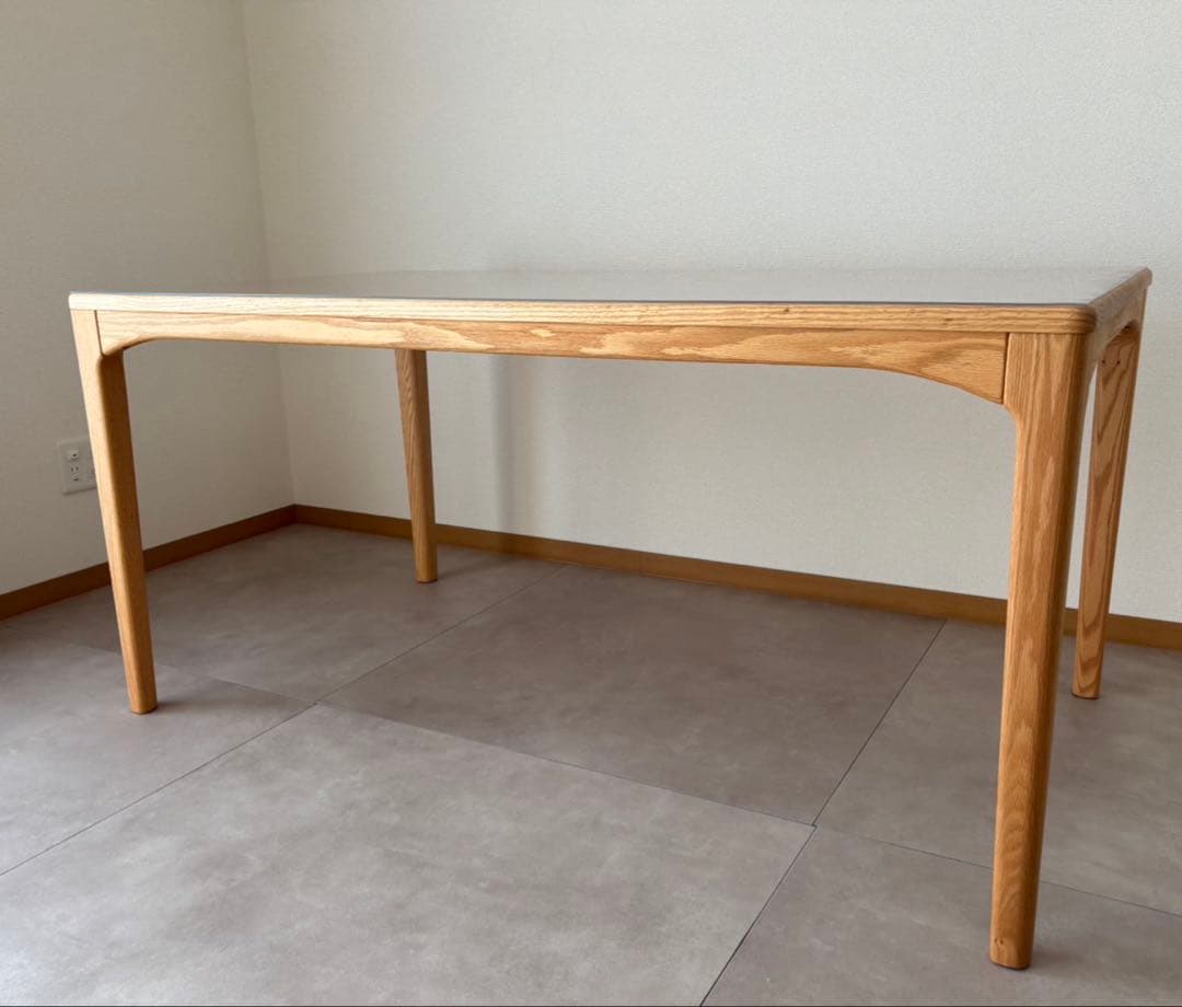 【使用一年】シキファニチア　ダイニングテーブル　150 85美品オーク材オイル