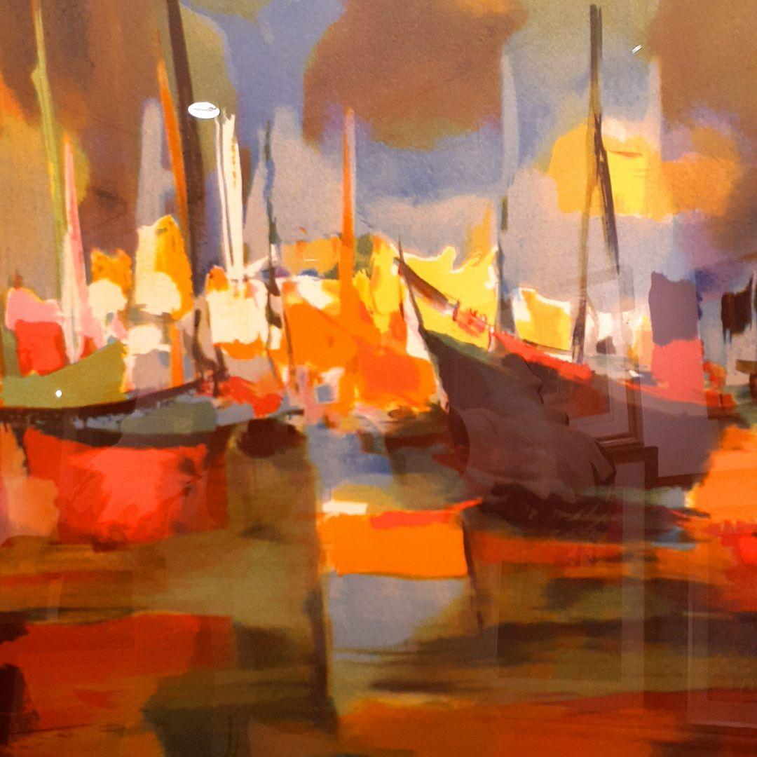 希少 世界300枚 124/300 マルセル・ムーリー作 『船影』 サイン入