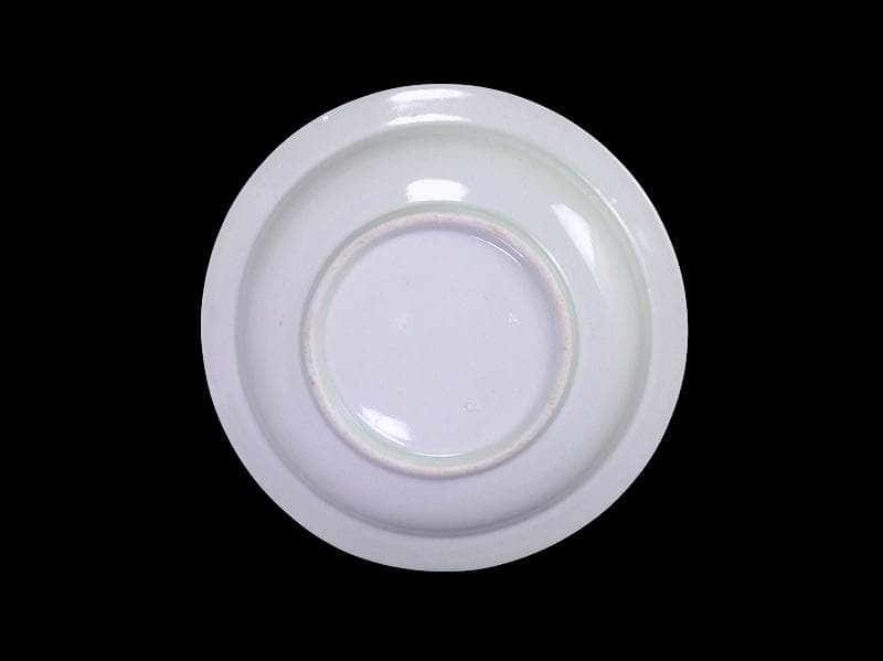 古伊万里 墨弾に雲龍 色絵 花に唐草の図 6寸皿 B130AS-