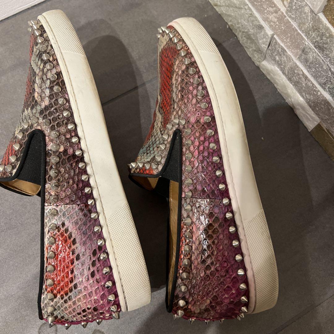 極美❗️45万円❗️希少❗️レア❗️スネーク❗️蛇革❗️クリスチャンルブタン！43