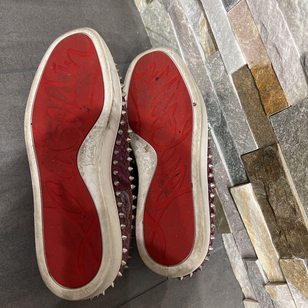 極美❗️45万円❗️希少❗️レア❗️スネーク❗️蛇革❗️クリスチャンルブタン！43