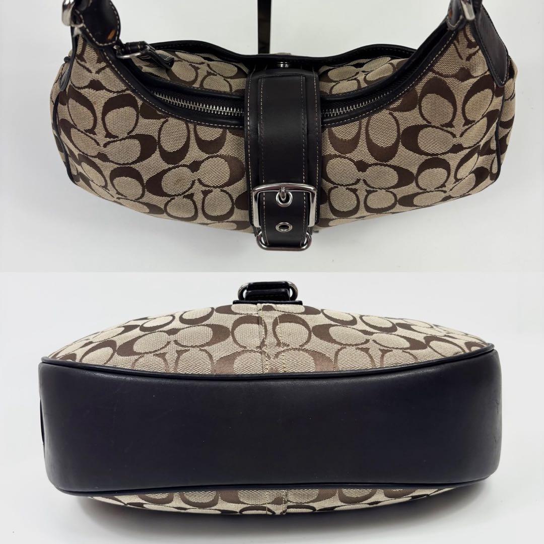 極美 COACHコーチ harfmoon soho leather 6363