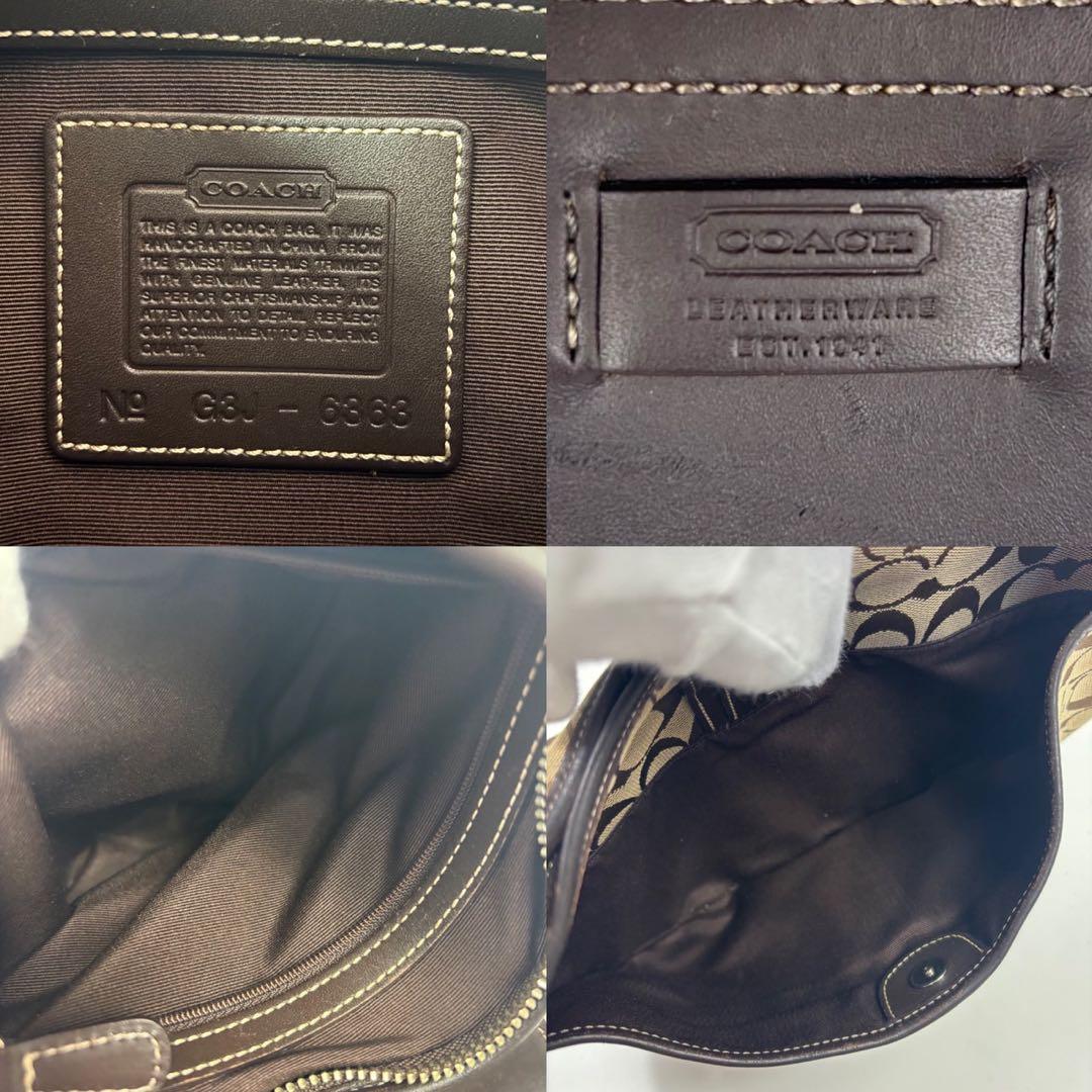 極美 COACHコーチ harfmoon soho leather 6363