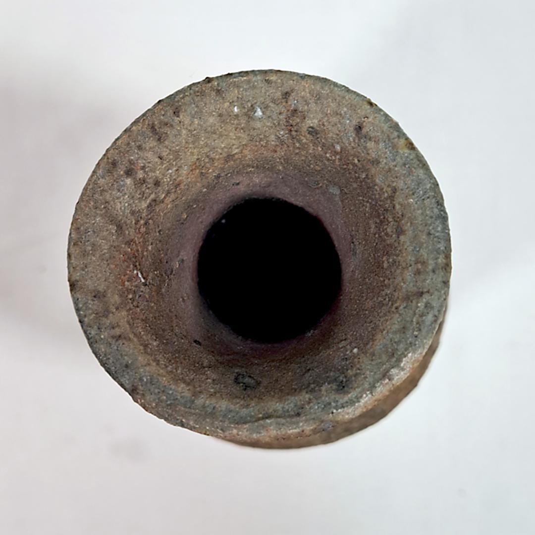 森岡成好作「徳利」/一輪挿し/陶器/南蛮焼締