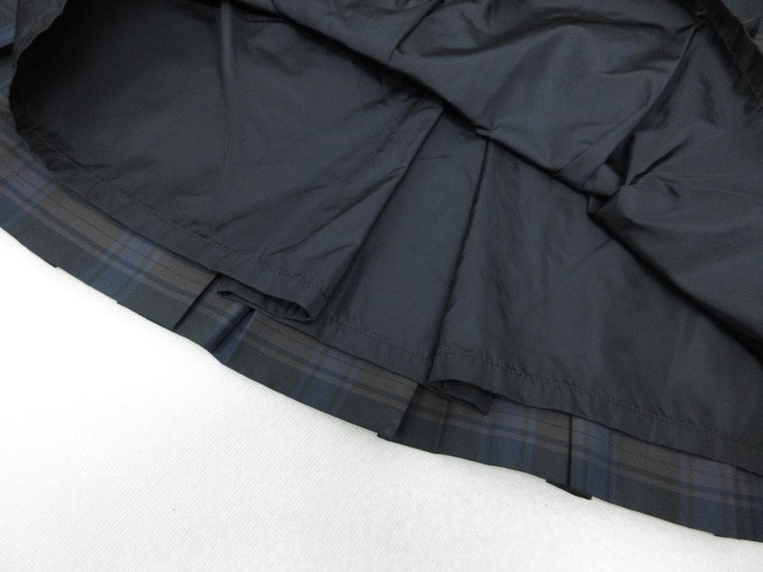 PRADA プラダ ナイロン チェックスカート ネイビー 38 （114）a