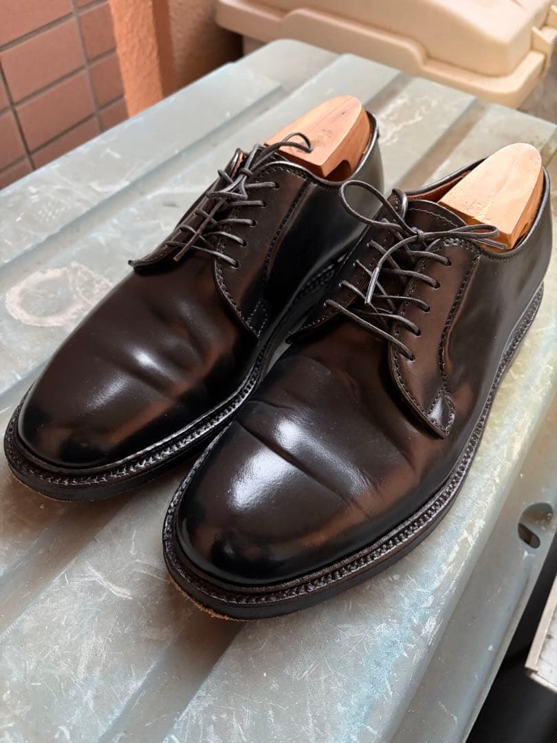 Alden ブラック ドレスシューズ