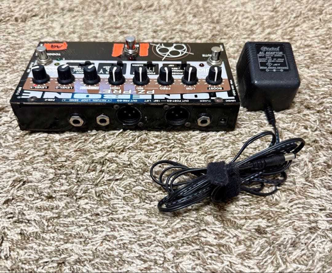 Radial PZ-Pre アコースティックプリアンプ DI ACアダプター付き