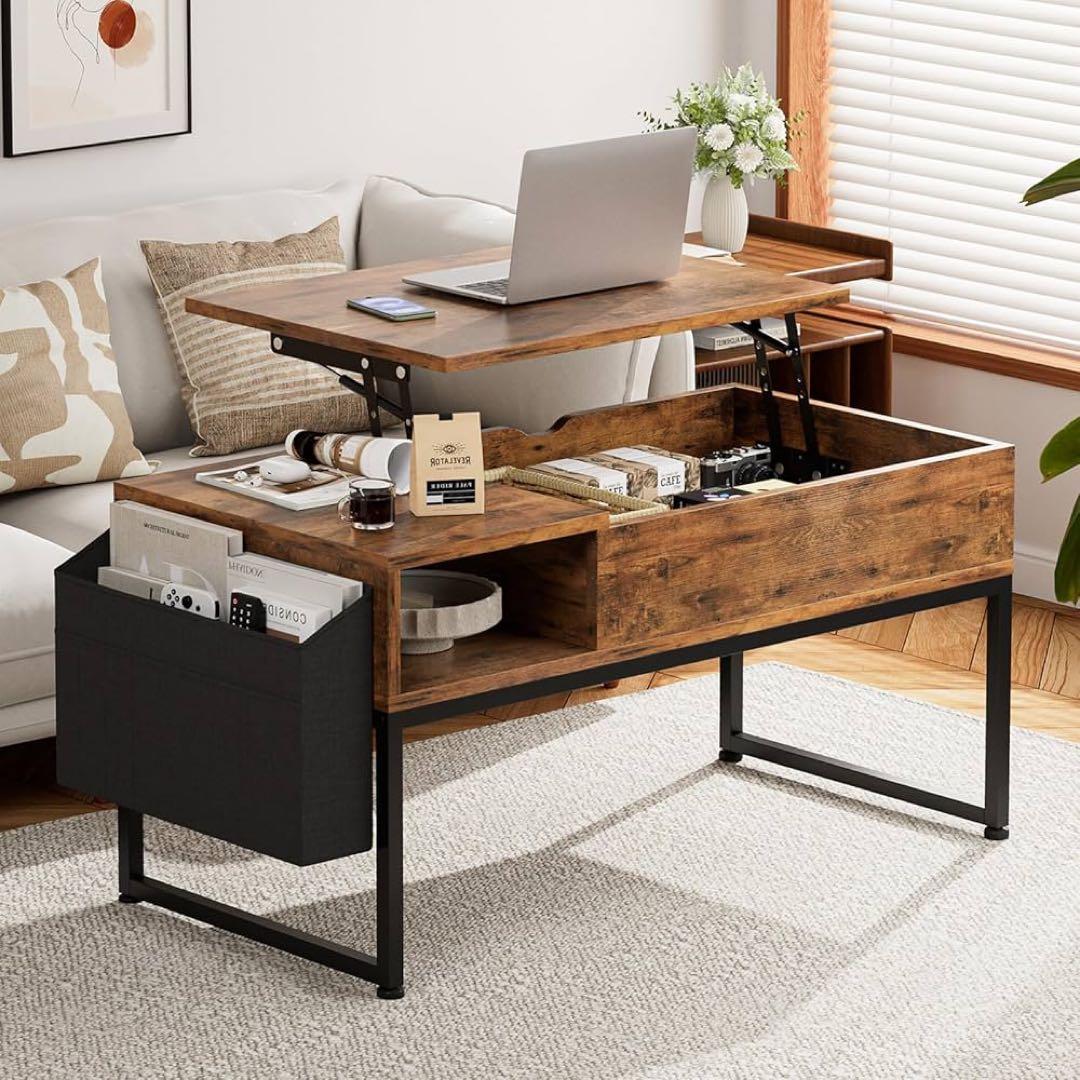 ローテーブル 昇降式 コーヒーテーブル テーブル リフティングテーブル 多機能