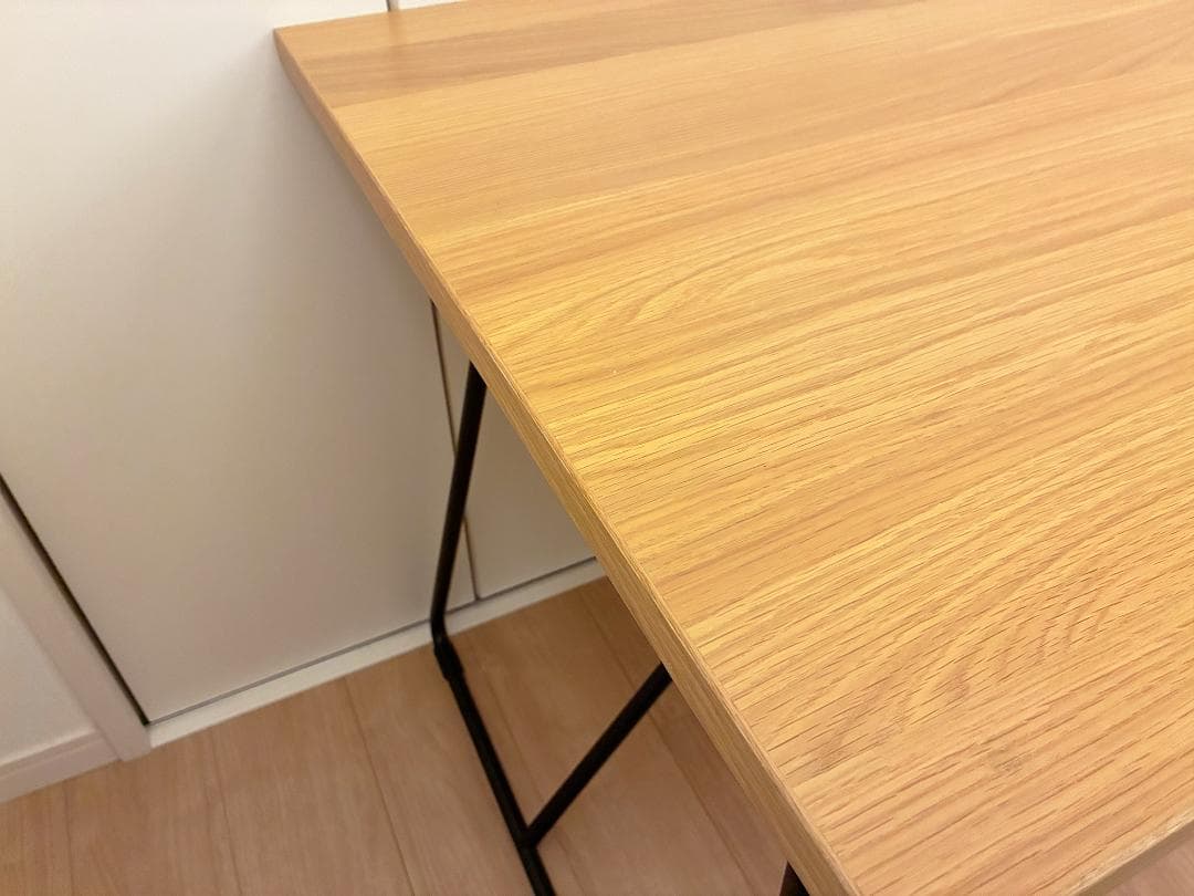 無印良品 木製 折りたたみテーブル オーク材 突板 デスク 幅120cm