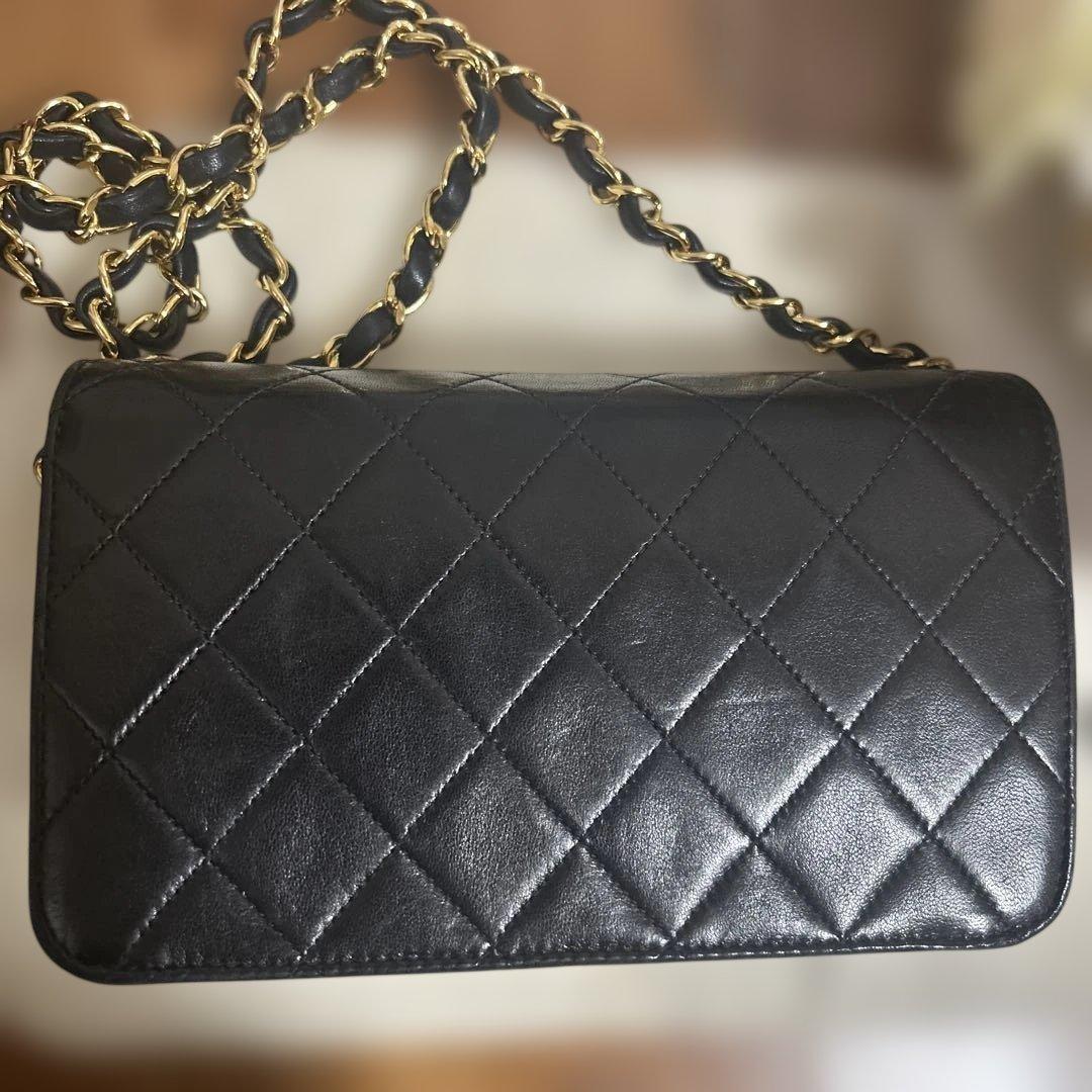 ☆本物☆シャネル　ミニマトラッセ　ブラック　ラムスキン　プッシュロック