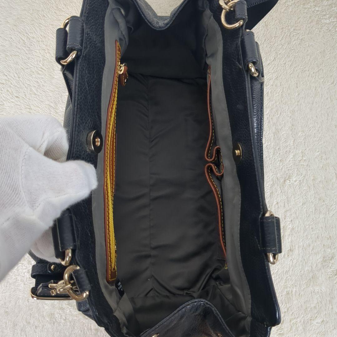 【美品】archive bag　ラシット　シボ　レザー　2way　Y2K　黒