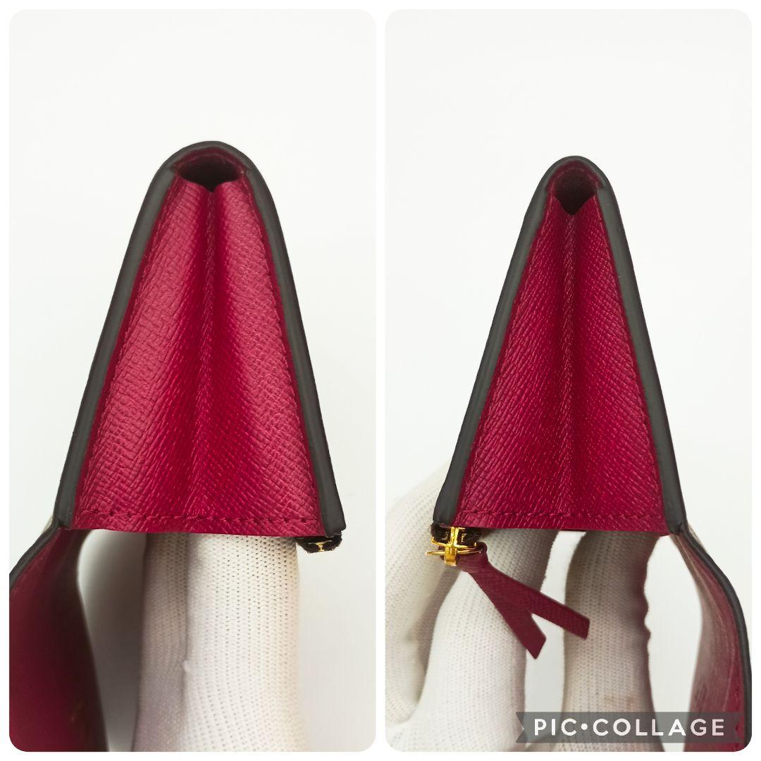 【美品S】ルイヴィトン　ポルトモネロザリ　モノグラム　フューシャ　ケース