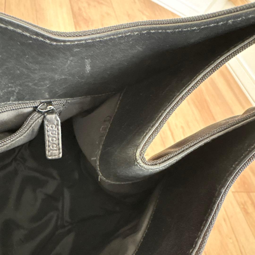 GUCCI グッチ ナイロン×レザー 肩掛けバッグ ワンショルダー　黒